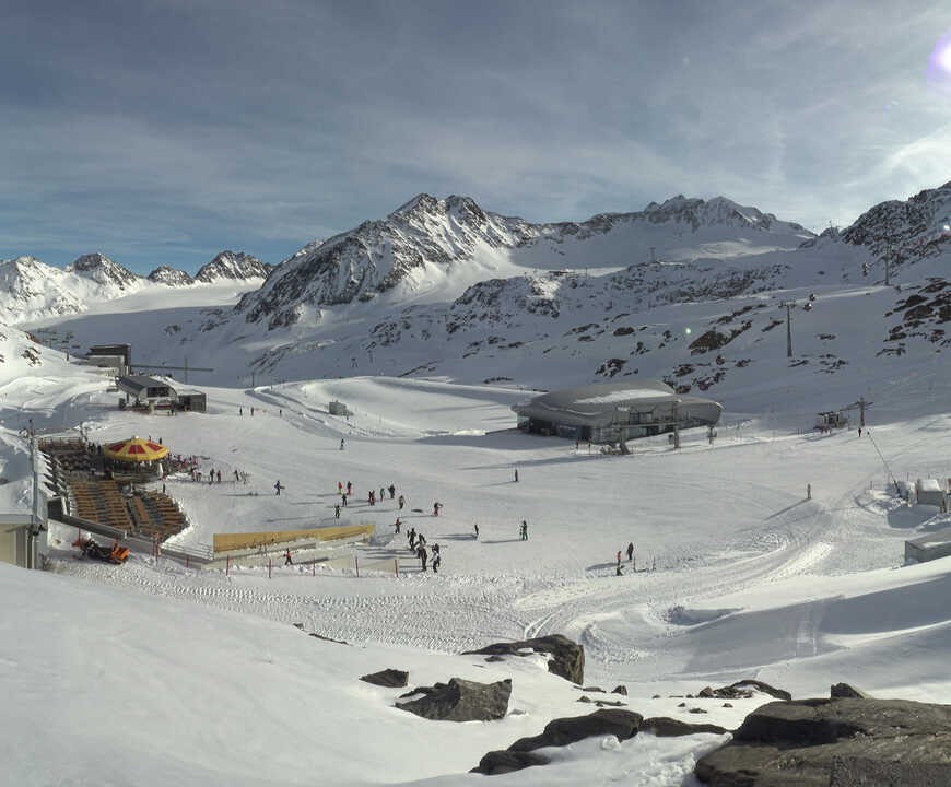 Archived image Webcam Pitztale glacier: Gletscherexpress top station