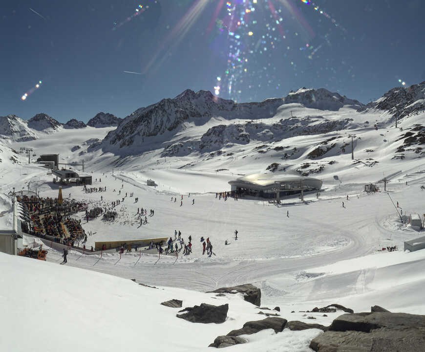 Archived image Webcam Pitztale glacier: Gletscherexpress top station