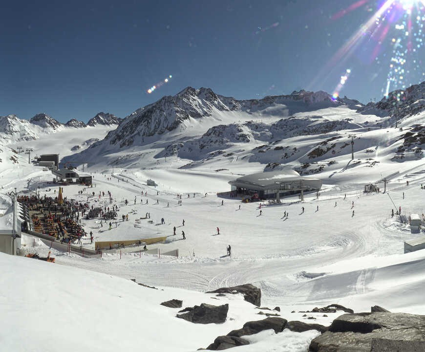 Archived image Webcam Pitztale glacier: Gletscherexpress top station
