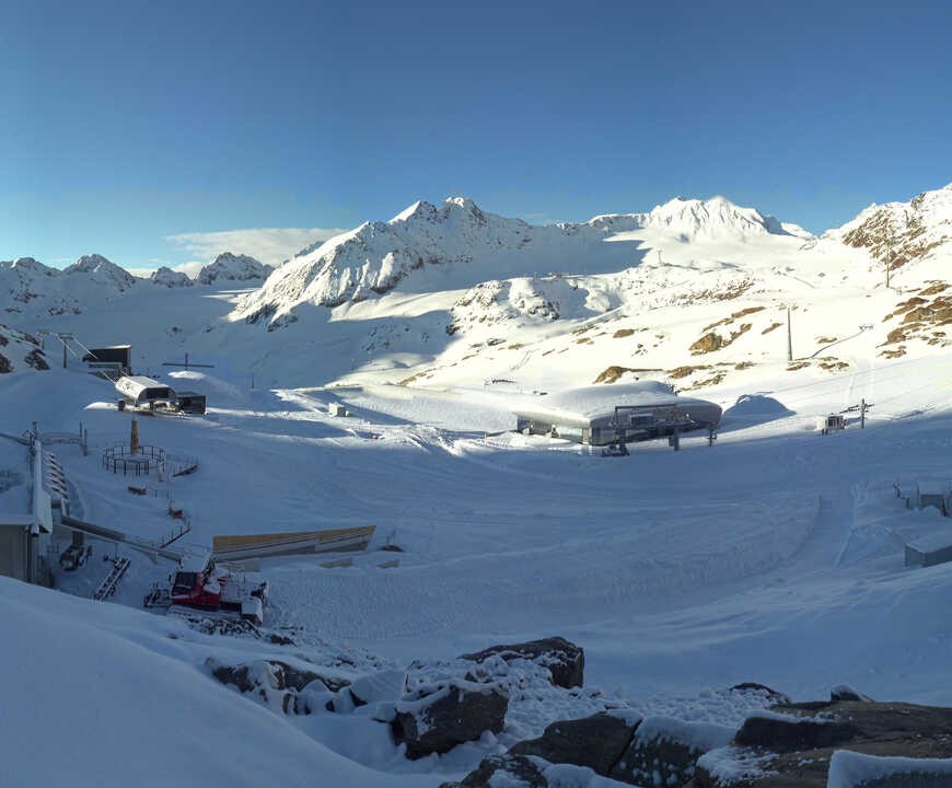 Archived image Webcam Pitztale glacier: Gletscherexpress top station