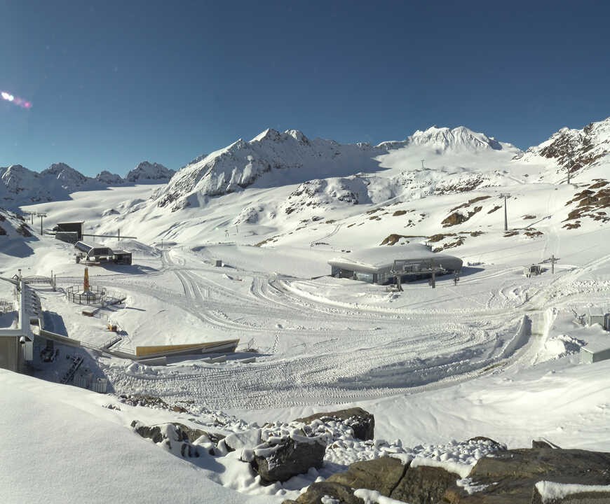 Archived image Webcam Pitztale glacier: Gletscherexpress top station