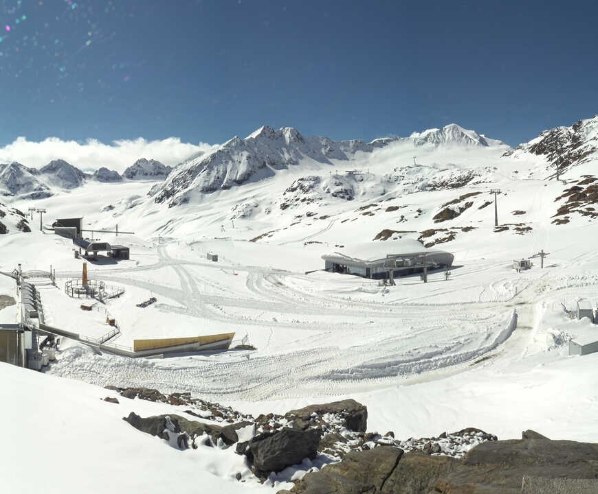 Archived image Webcam Pitztale glacier: Gletscherexpress top station