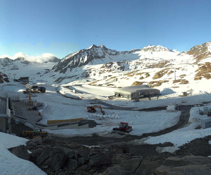 Archived image Webcam Pitztale glacier: Gletscherexpress top station