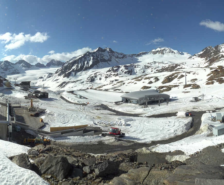 Archived image Webcam Pitztale glacier: Gletscherexpress top station
