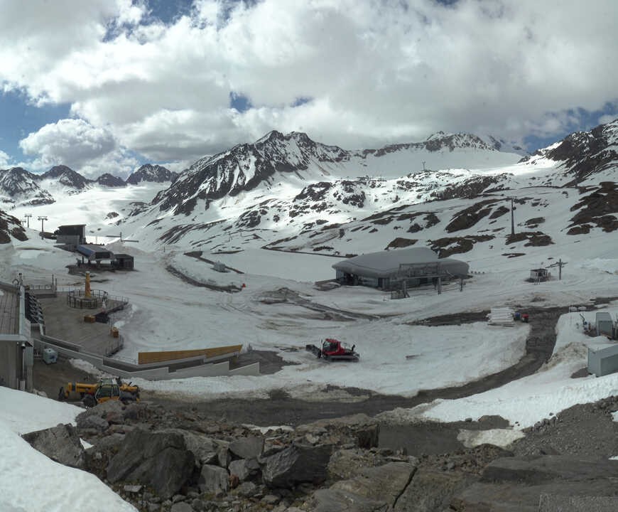 Archived image Webcam Pitztale glacier: Gletscherexpress top station