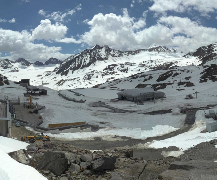 Archived image Webcam Pitztale glacier: Gletscherexpress top station
