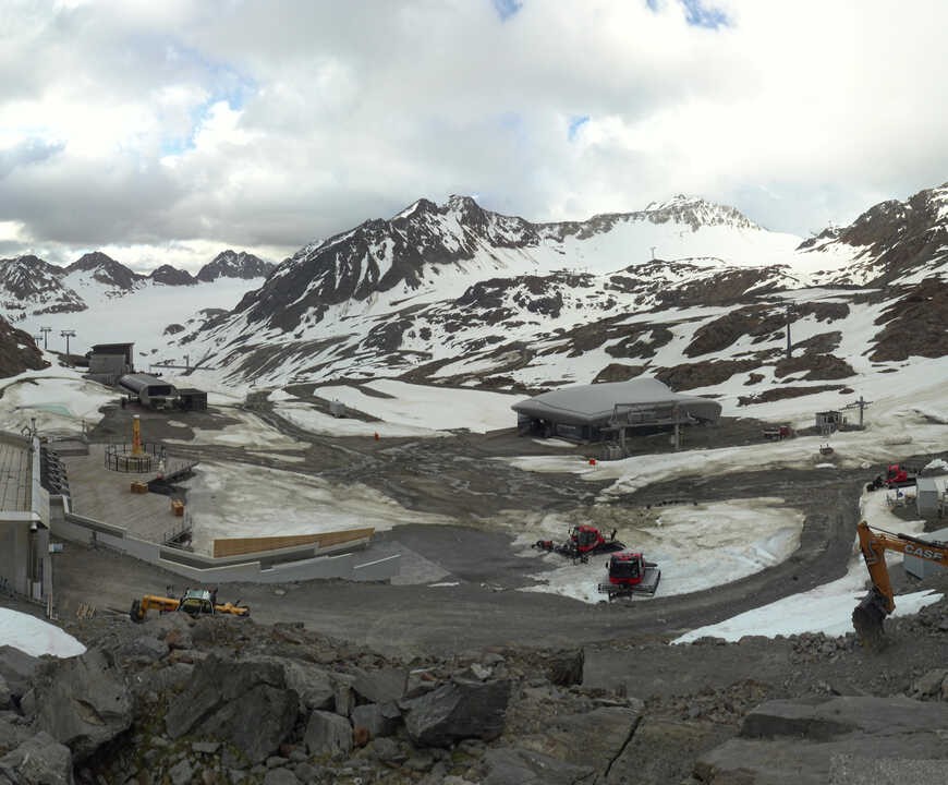 Archived image Webcam Pitztale glacier: Gletscherexpress top station