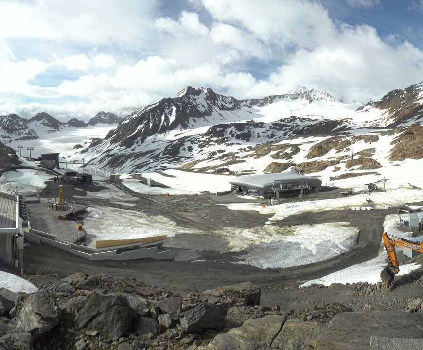 Archived image Webcam Pitztale glacier: Gletscherexpress top station