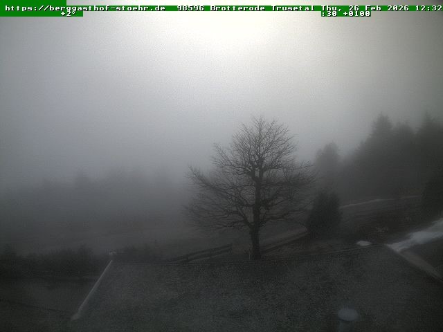Archived image Webcam Brotterode (Thuringian Forest)
