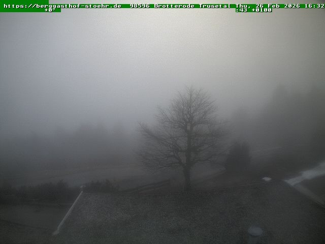 Archived image Webcam Brotterode (Thuringian Forest)