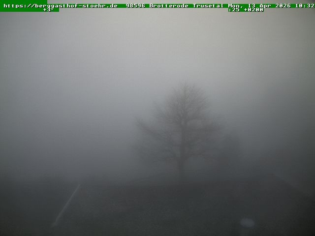 Archived image Webcam Brotterode (Thuringian Forest)
