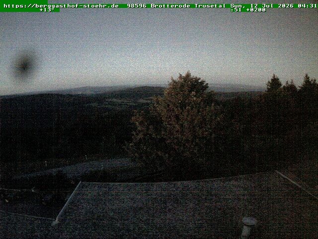 Archived image Webcam Brotterode (Thuringian Forest)