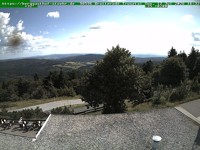 Archived image Webcam Brotterode (Thuringian Forest)