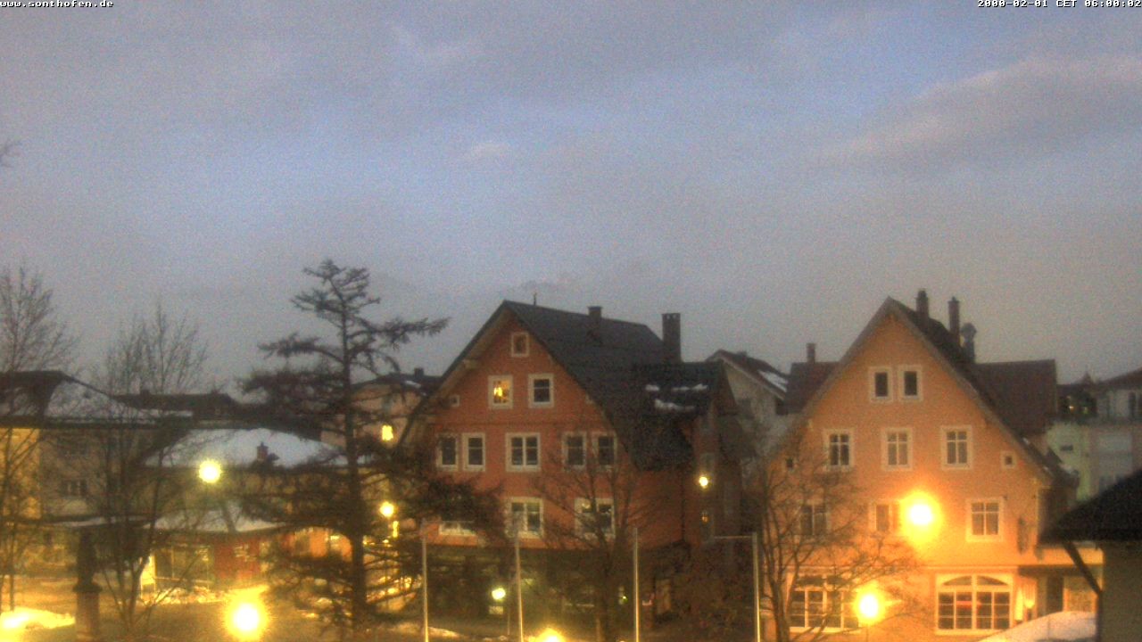 Archiv Foto Webcam Rathausplatz in Sonthofen
