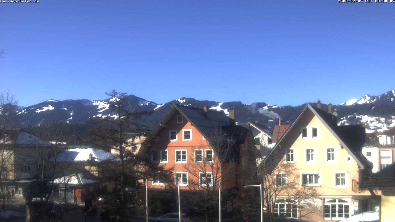 Archiv Foto Webcam Rathausplatz in Sonthofen