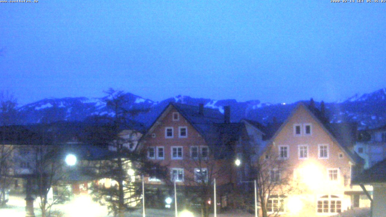 Archiv Foto Webcam Rathausplatz in Sonthofen