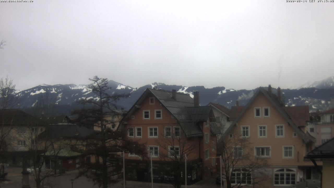 Archiv Foto Webcam Rathausplatz in Sonthofen