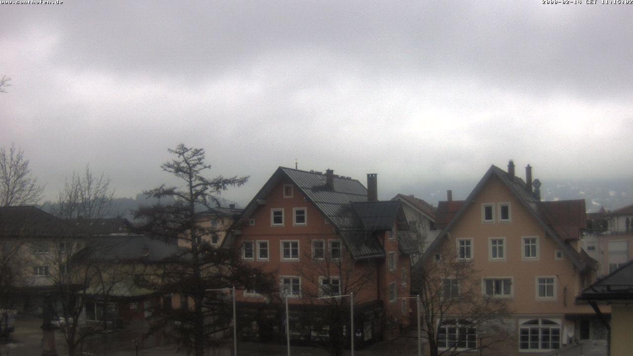 Archiv Foto Webcam Rathausplatz in Sonthofen