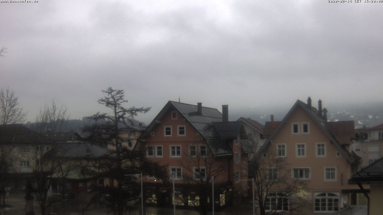 Archiv Foto Webcam Rathausplatz in Sonthofen