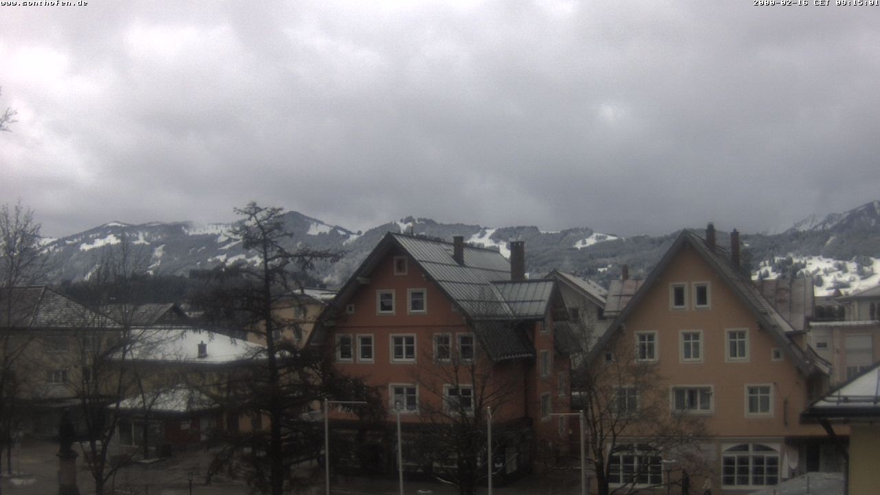Archiv Foto Webcam Rathausplatz in Sonthofen