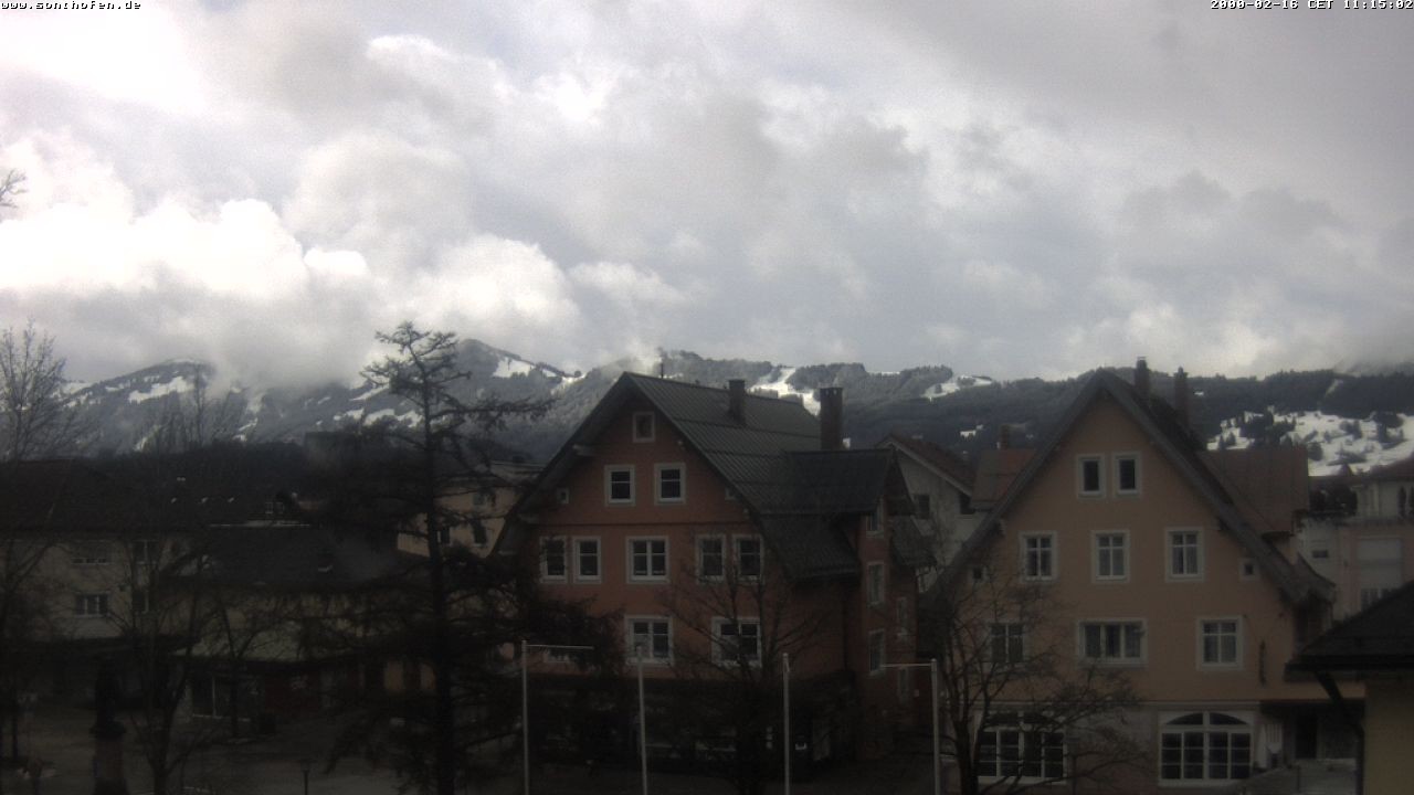 Archiv Foto Webcam Rathausplatz in Sonthofen