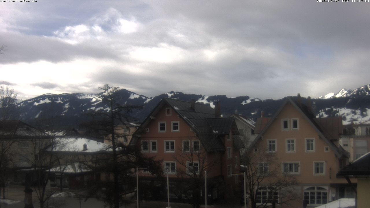 Archiv Foto Webcam Rathausplatz in Sonthofen