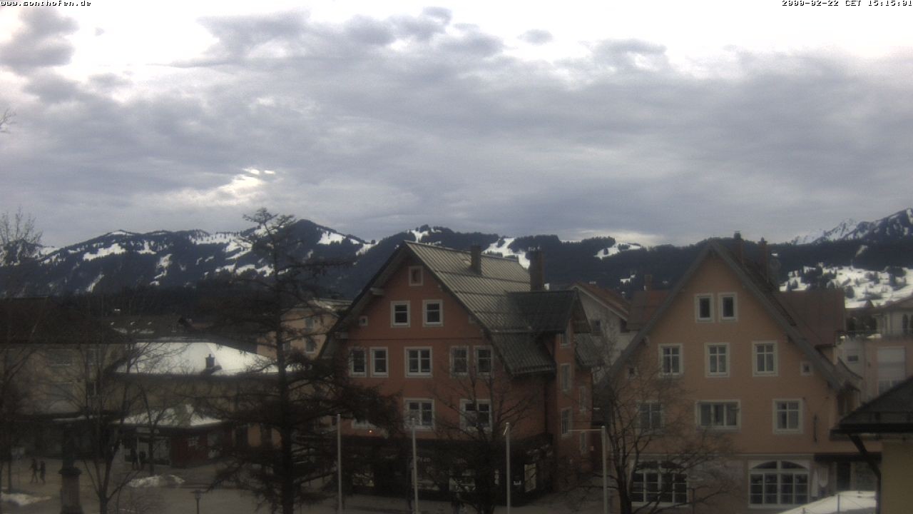 Archiv Foto Webcam Rathausplatz in Sonthofen