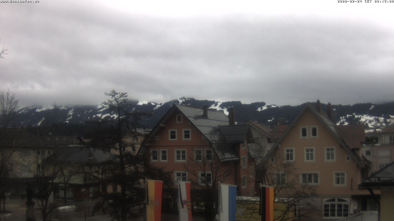 Archiv Foto Webcam Rathausplatz in Sonthofen