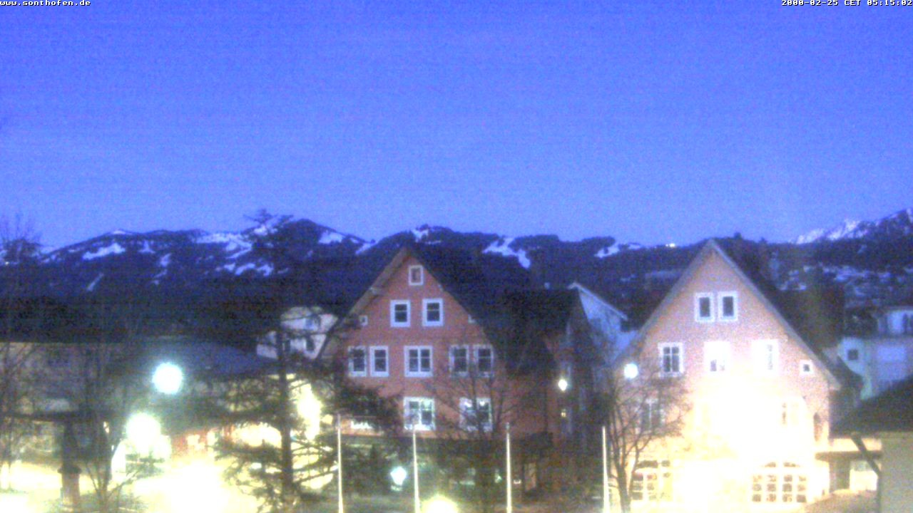 Archiv Foto Webcam Rathausplatz in Sonthofen