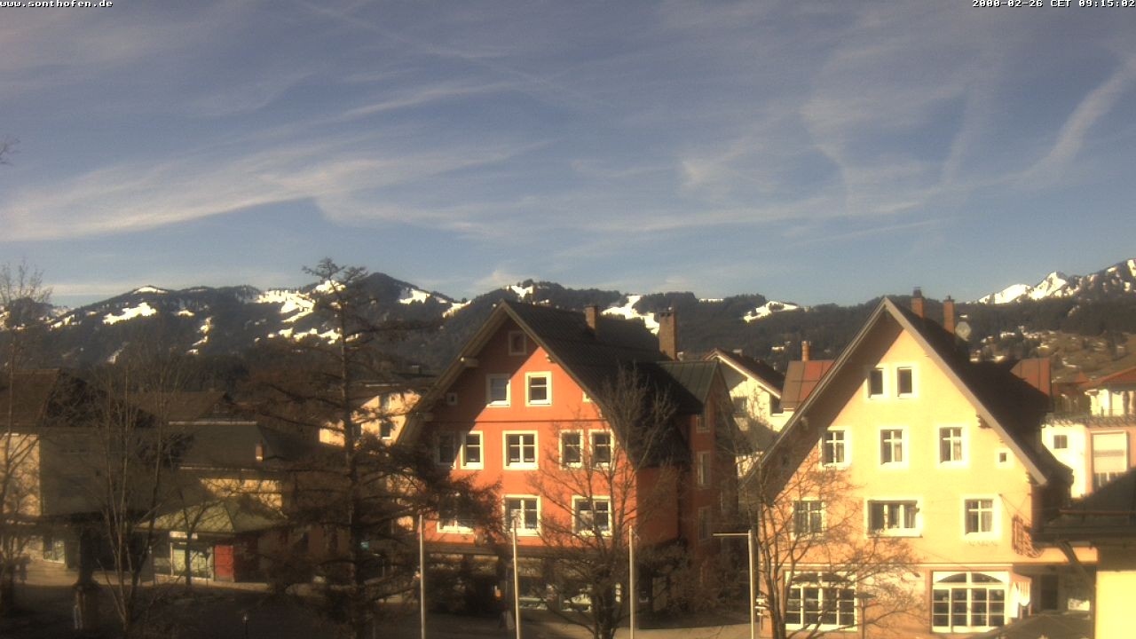 Archived image Webcam Town Hall Square of Sonthofen