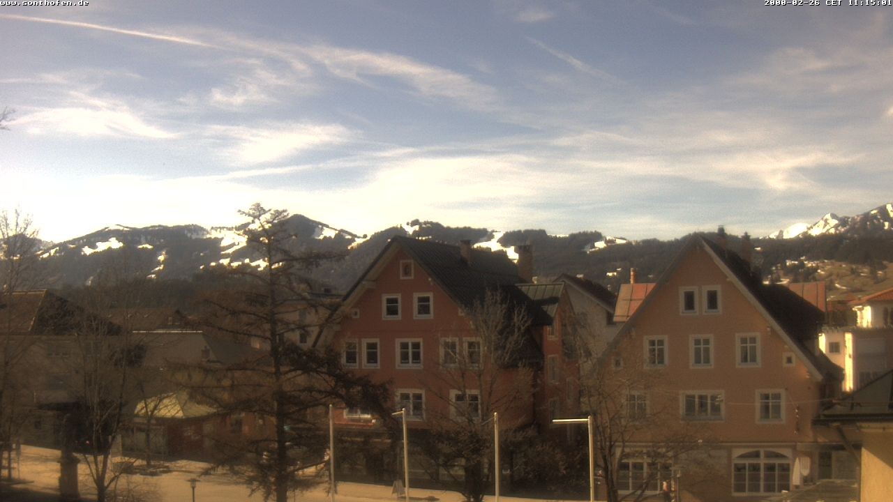 Archived image Webcam Town Hall Square of Sonthofen