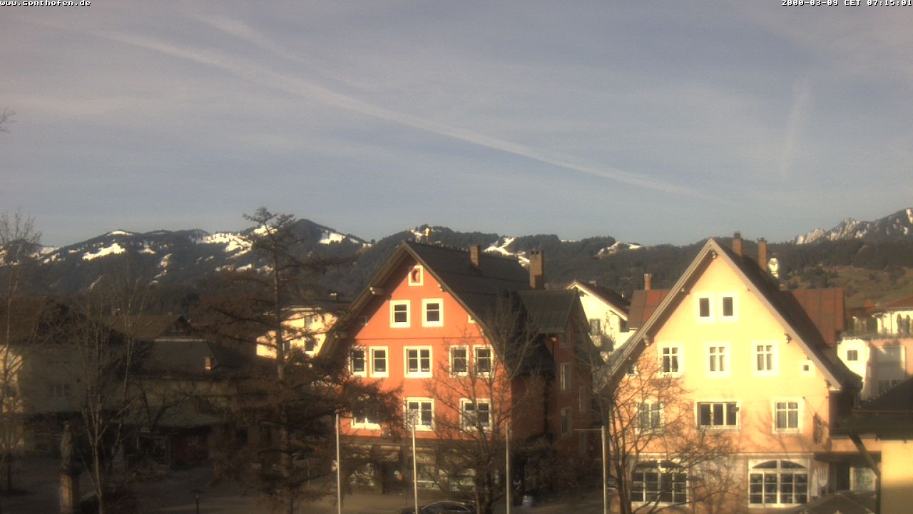 Archiv Foto Webcam Rathausplatz in Sonthofen