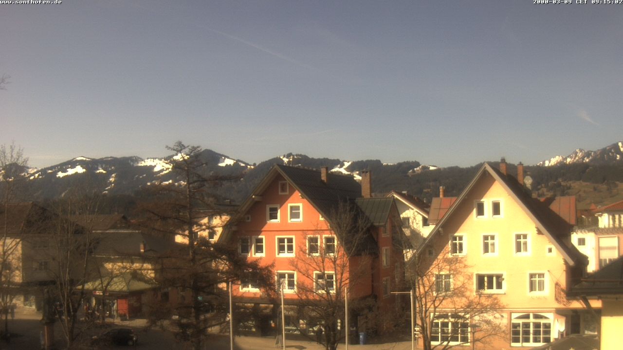 Archiv Foto Webcam Rathausplatz in Sonthofen