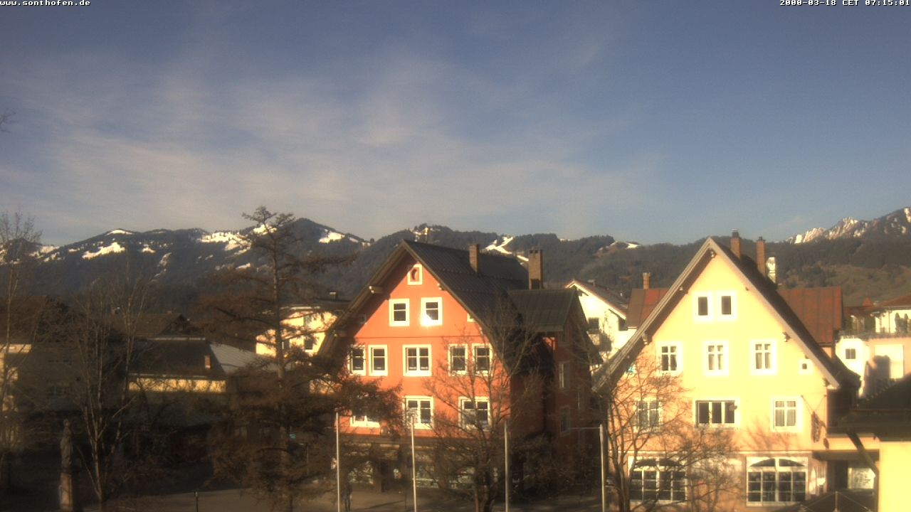 Archiv Foto Webcam Rathausplatz in Sonthofen