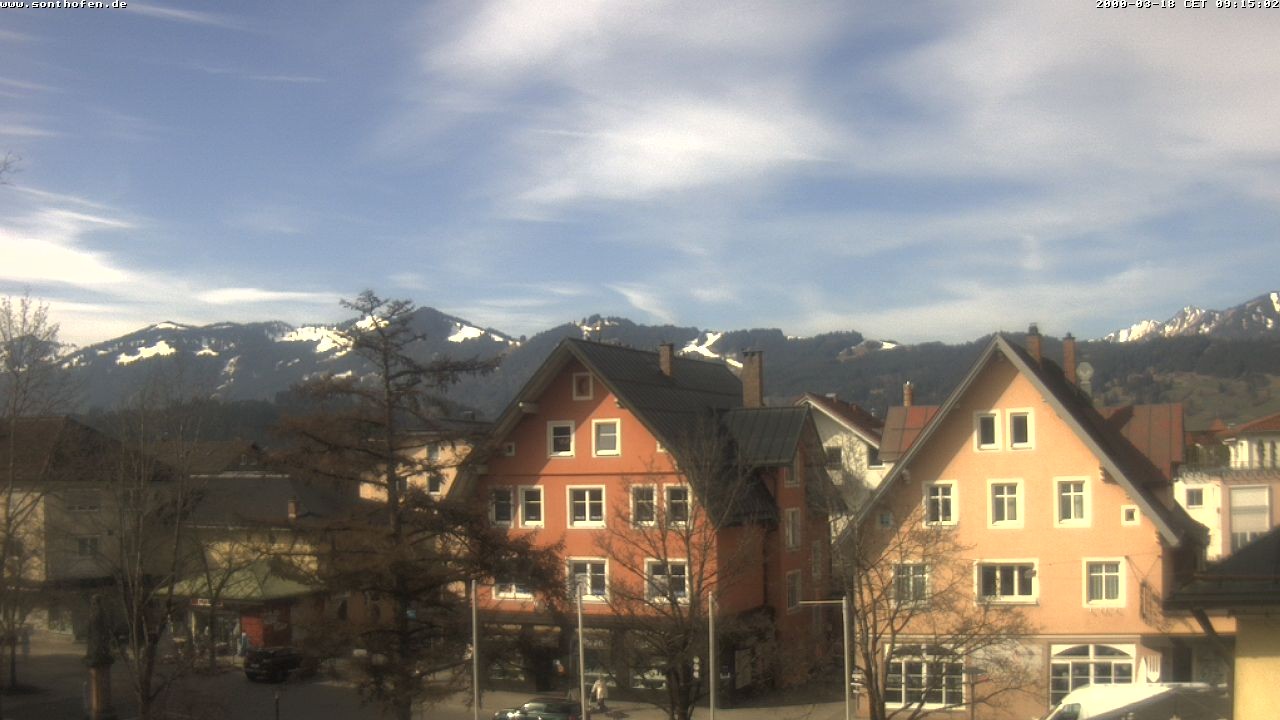 Archiv Foto Webcam Rathausplatz in Sonthofen