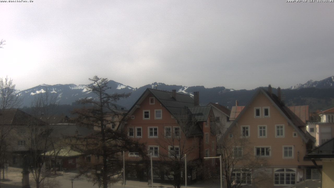 Archiv Foto Webcam Rathausplatz in Sonthofen