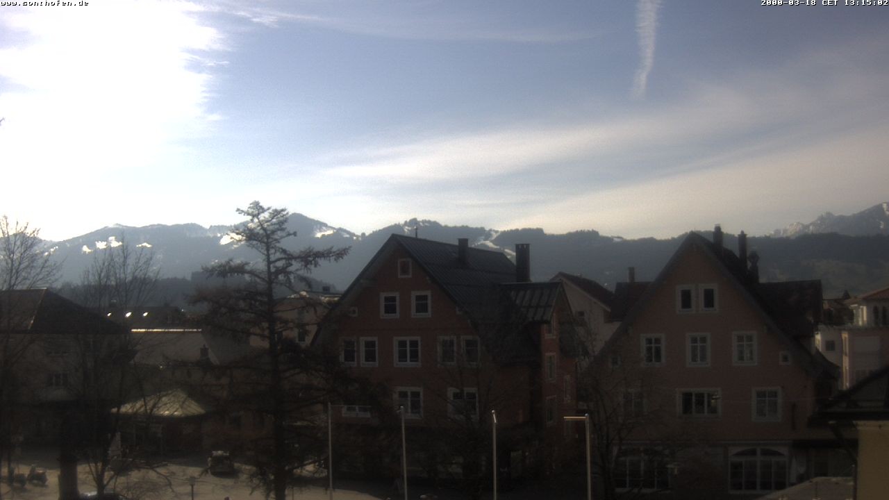 Archiv Foto Webcam Rathausplatz in Sonthofen