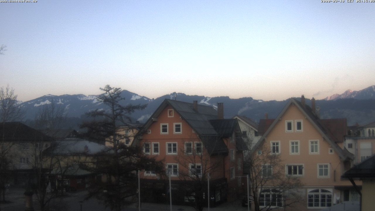 Archiv Foto Webcam Rathausplatz in Sonthofen