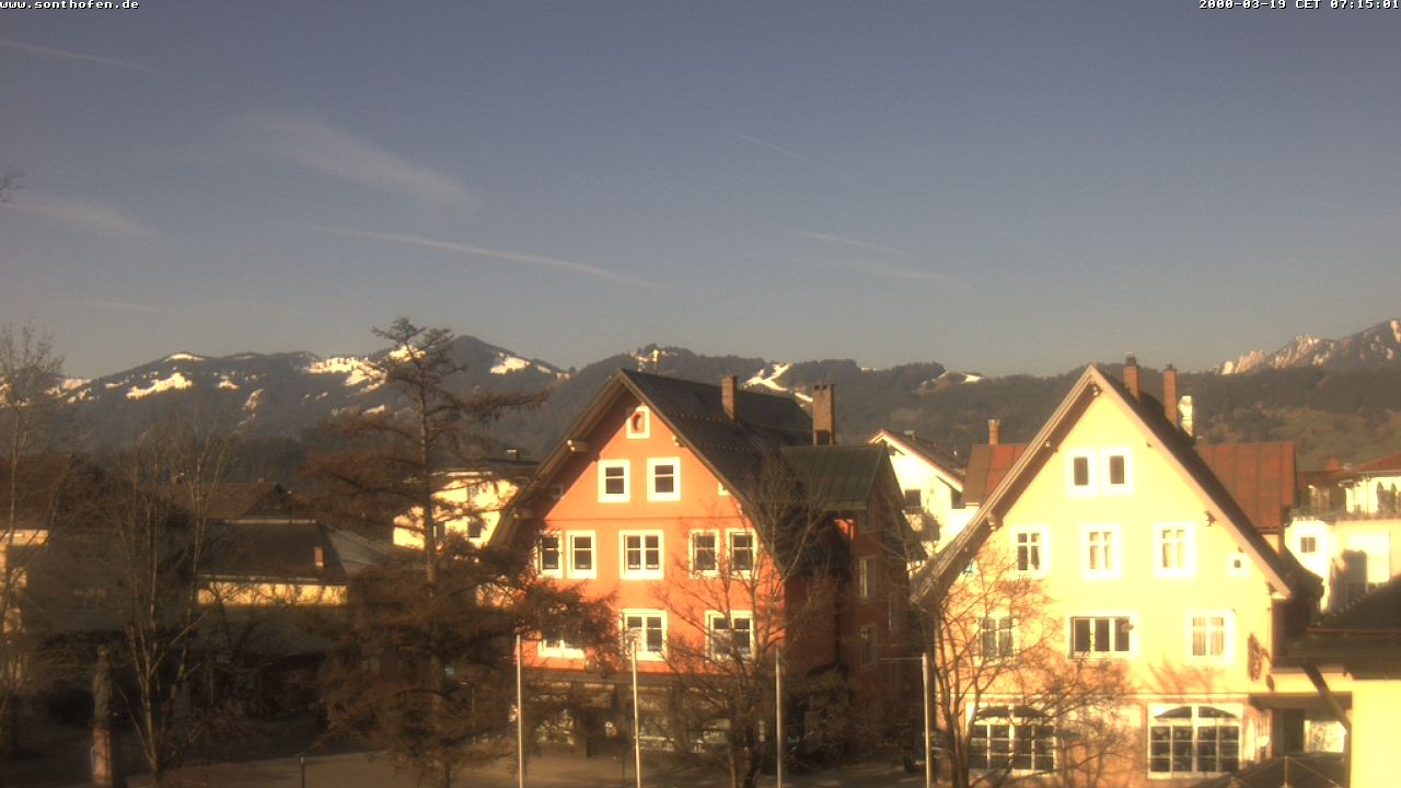 Archiv Foto Webcam Rathausplatz in Sonthofen