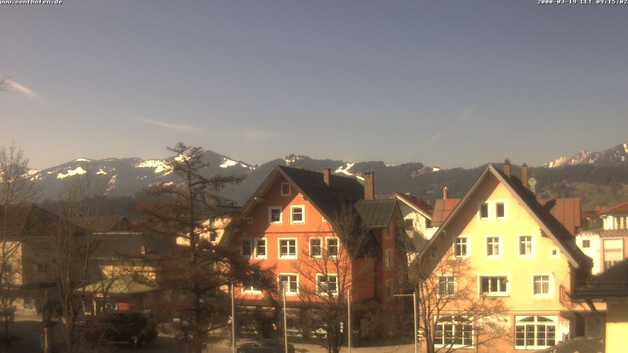 Archiv Foto Webcam Rathausplatz in Sonthofen