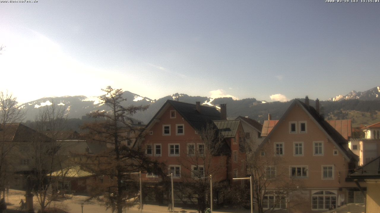 Archiv Foto Webcam Rathausplatz in Sonthofen