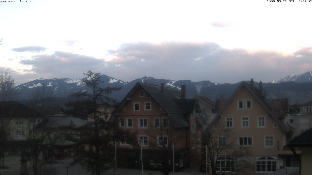 Archiv Foto Webcam Rathausplatz in Sonthofen