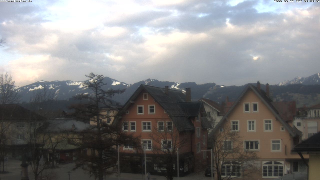 Archiv Foto Webcam Rathausplatz in Sonthofen