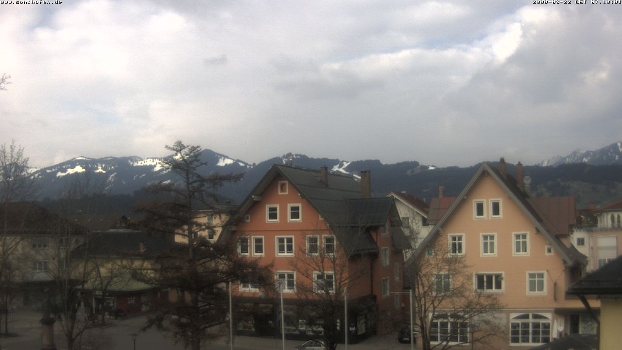 Archiv Foto Webcam Rathausplatz in Sonthofen