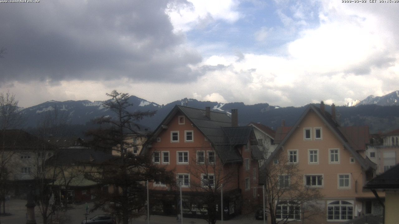 Archiv Foto Webcam Rathausplatz in Sonthofen