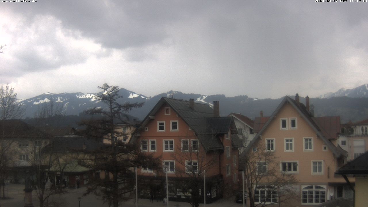 Archiv Foto Webcam Rathausplatz in Sonthofen