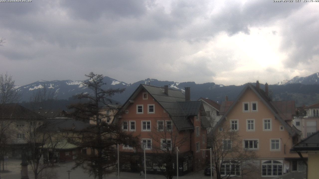 Archiv Foto Webcam Rathausplatz in Sonthofen