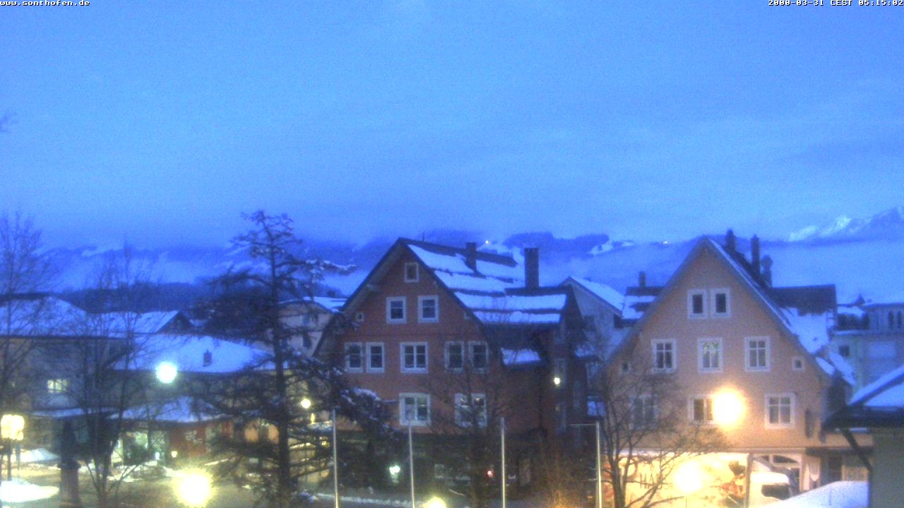 Archiv Foto Webcam Rathausplatz in Sonthofen