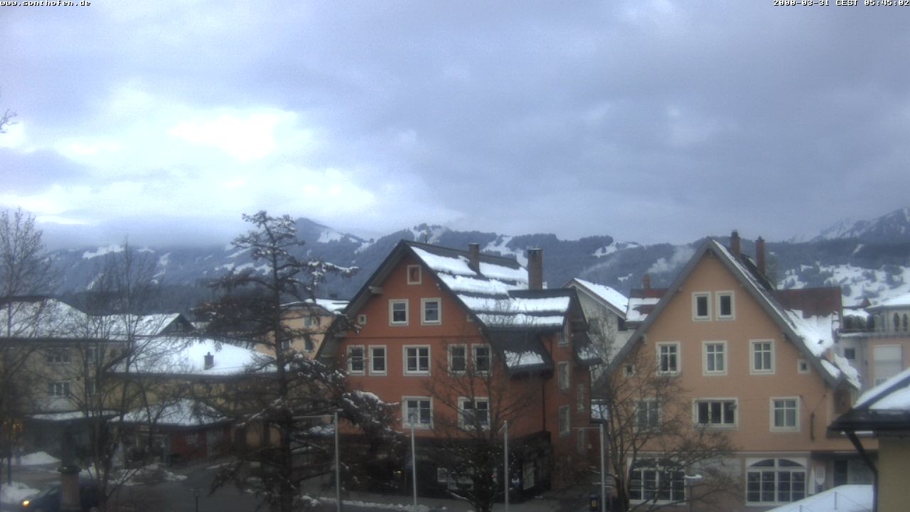 Archiv Foto Webcam Rathausplatz in Sonthofen