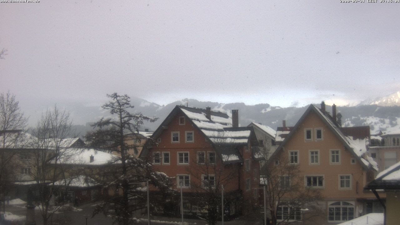 Archiv Foto Webcam Rathausplatz in Sonthofen